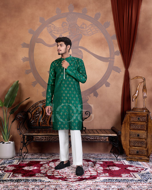 BANDHANI JAQUARD KURTA