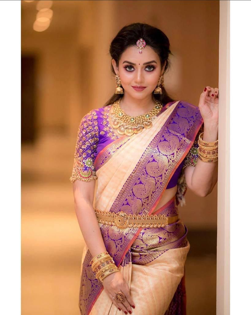 PEACH SILK SAREE